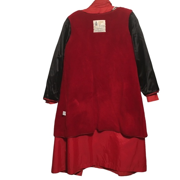 Vtg London Fog Maincoats Trench swing Raincoat weatherwear of distinction Red 6P - Picture 4 of 15